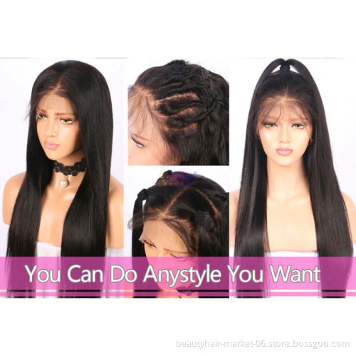 Unprocessed Brazilian Human Hair Full Lace Wig OEM Vendors Water Wave Virgin Cuticle Aligned Full Swiss Lace 100% Human Hair Wig